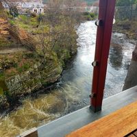 View from outdoor seating area  at The Bothy in Braemar