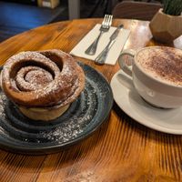 Cinammon roll at Nomas in Macclesfield