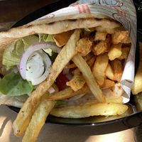 Vegetarian Gyros (vegan without Feta Cheese) at Pheidias Grill House in Olympia