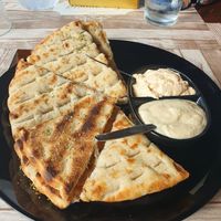 Free pita at Pheidias Grill House in Olympia