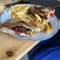 Vegan falafel sandwich   at Pheidias Grill House in Olympia