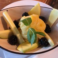 Mango Sorbet (vegan) at Burma Love - Valencia St in San Francisco