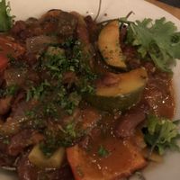 Finger Lakes red bean jambalaya  at Moosewood Restaurant in Ithaca