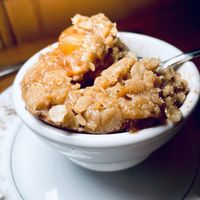 Apple Pear Crumble  at Moosewood Restaurant in Ithaca
