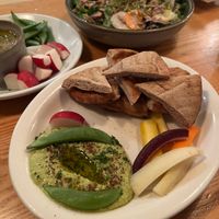 Green pea hummus at Moosewood Restaurant in Ithaca
