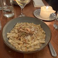 Pasta al confit di porro vegan option  at Moosewood Restaurant in Ithaca