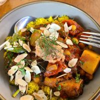 morrocan chickpea stew at Moosewood Restaurant in Ithaca