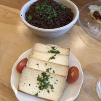 Sides of tofu and quinoa at Moosewood Restaurant in Ithaca