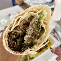 Falafel wrap at Olives Mediterranean Market and Grill in Gilroy