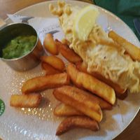 Very good vegan fish and chips at The Tal-y-Cafn in Colwyn Bay