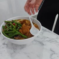 Mee rebus with green beans at Veggie 素食 121 in Central Singapore