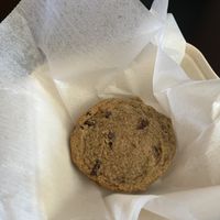 Finished off with a could chocolate chunk cookies to go! Super good in the microwave with oat milkk  at Root and Press in Worcester