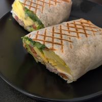 Vegan chipotle tortilla wrap at Root and Press in Worcester