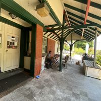 Ample outdoor seating! The seating wraps around the outside   at Trail's End Cafe in Bala Cynwyd