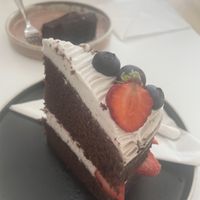 Chocolate summer berry cake, this was amazing!  at 269 Vegan in Dunfermline