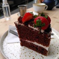 chocolate berry cake at 269 Vegan in Dunfermline