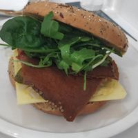 Reuben bagel at 269 Vegan in Dunfermline