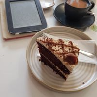 Salted caramel chocolate cake at 269 Vegan in Dunfermline