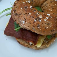 Reuben bagel at 269 Vegan in Dunfermline