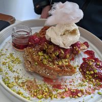 Spring waffles at 269 Vegan in Dunfermline