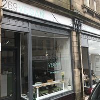 Double frontage and all that glass make for a fab light space inside    at 269 Vegan in Dunfermline