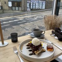 Sweet waffles   at 269 Vegan in Dunfermline