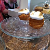 incredible lemon meringue doughnuts at Wee Vegan Bakery in Dunfermline