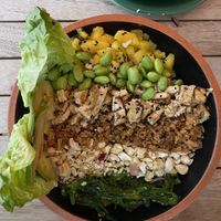 Vegan poke bowl   at MaiMai Surf Bar in Mallorca