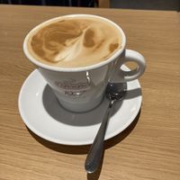 Oat milk latte at The Swan in Banton