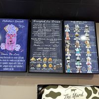 Menu  at The Yard Milkshake Bar in Panama City Beach