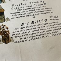 Vegan description   at The Yard Milkshake Bar in Panama City Beach
