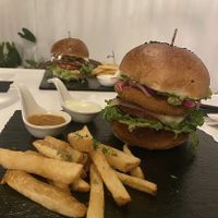 House Burger and the Yucca Burger   at Samadhi in San Jose