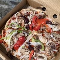 Vegie pizza   at Cappa Rossi's in Kinglake