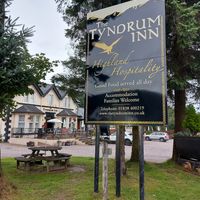 Outside with contact details at The Tyndrum Inn in Crianlarich