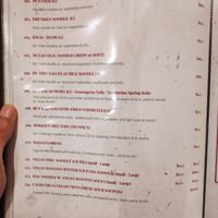 Noodles menu at Hoa Tam in Gilles Plains