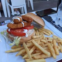 Beyond chicken burger at Unic Bar in Vanzago