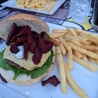 Beyond meat burger at Unic Bar in Vanzago