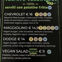 Vegan selection  at Unic Bar in Vanzago