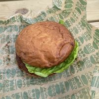 Vegan burger at POPL Burger in Copenhagen