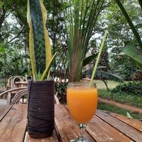 Fresh passion fruit juice at More Than A Drop in Moshi