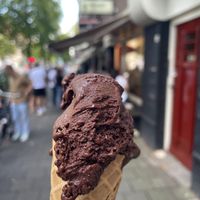 Vegan dark chocolate ice cream  at Massimo Gelato - Marathonweg in Amsterdam