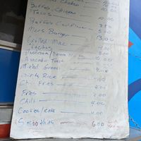 Menu for the day at Planet Vegan in Houston