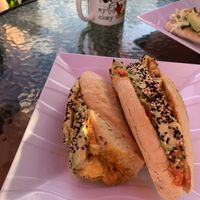 Delicious Vegan Baguette  at Les Amis in Playa Del Carmen