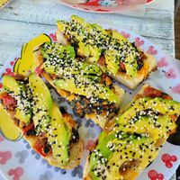 Vegan Baguette at Les Amis in Playa Del Carmen