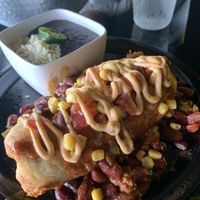 Crunchy Chimichanga at Casa Del Vegano in Dallas