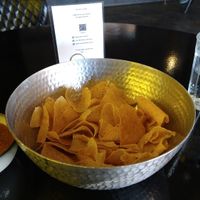 Complementary chips and salsa at Casa Del Vegano in Dallas