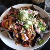 Birria nachos at Casa Del Vegano in Dallas