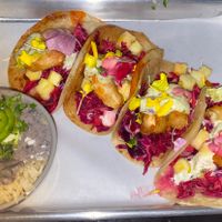 Shrimp tacos   at Casa Del Vegano in Dallas