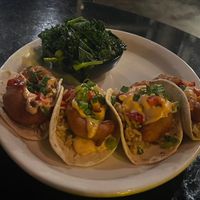Bang Bang "Shrimp” tacos with kale   at Casa Del Vegano in Dallas