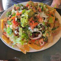 Seaside nachos with house 'beef' at Casa Del Vegano in Dallas